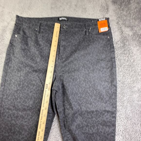 Buffalo David Bitton High-Rise Skinny Jeans NEW Gray Leopard Hanna Sz 16 36x29 - Picture 8 of 9